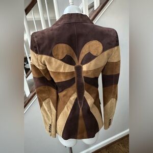 Dolce & Gabbana Multitone Brown Butterfly Blazer